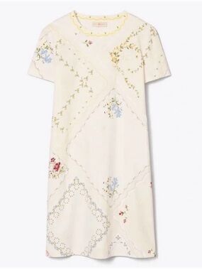 Tory Burch Handkerchief Printed T-Shirt Dress Size L